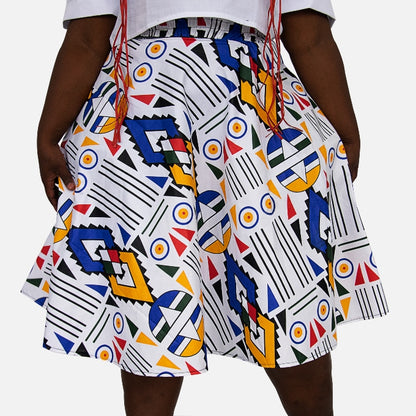 Ndebele Kese African Skirt with Matching Dook [HEADWRAP] Tribe Afrique