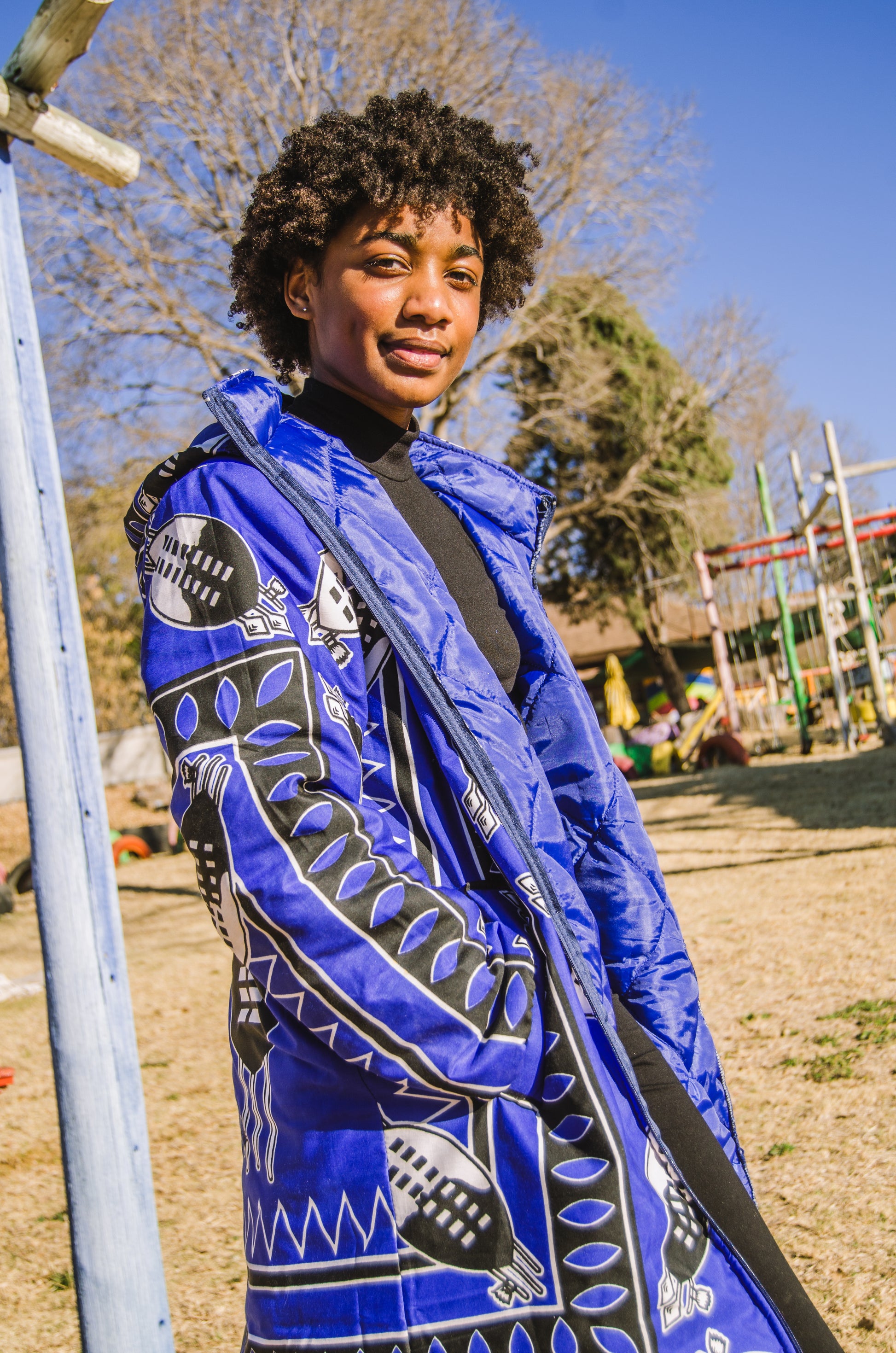 Kids Swati African Jacket with removable hood Tribe Afrique