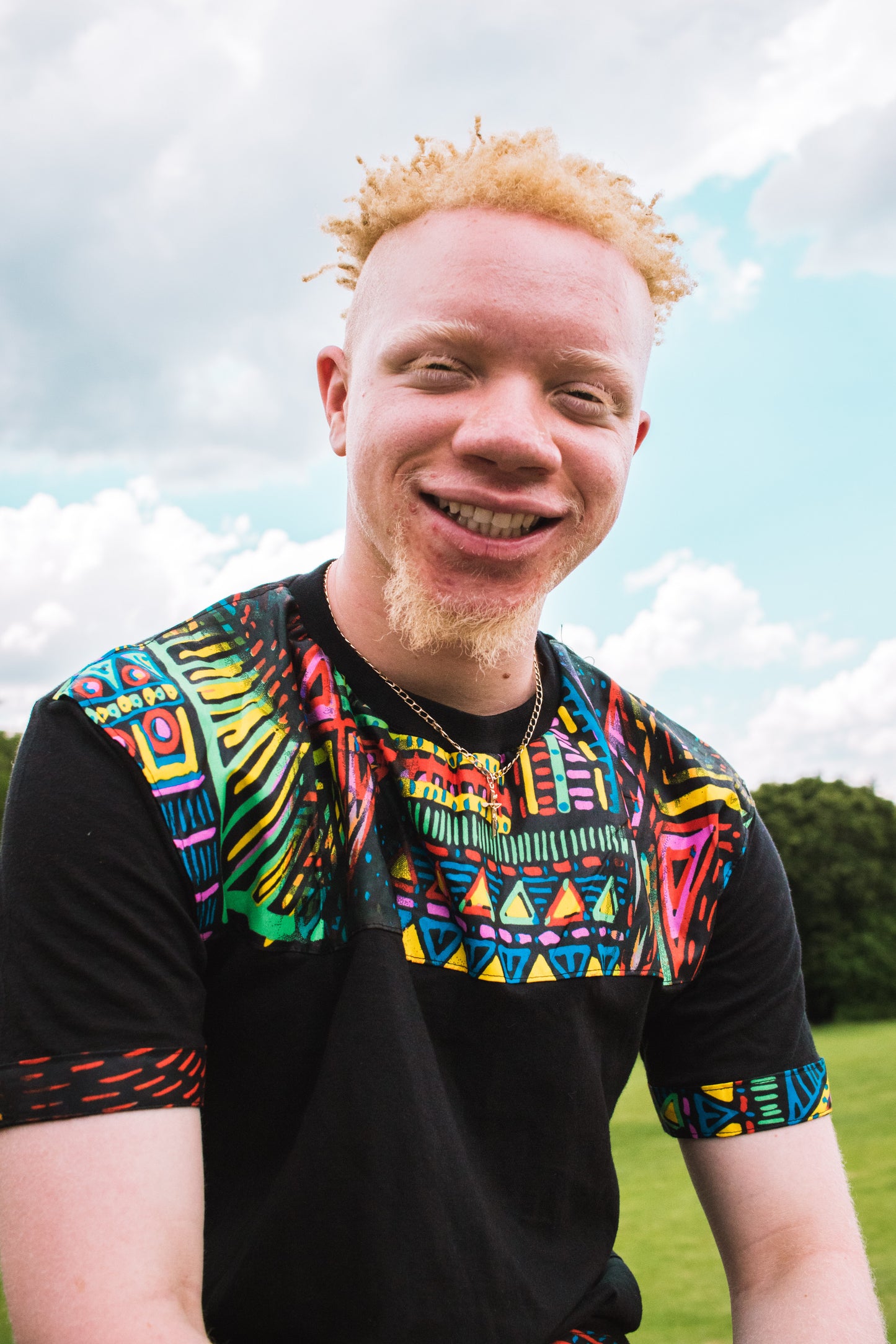 Goaso African Jika Shirt by Tribe Afrique with Matching Face Mask Tribe Afrique