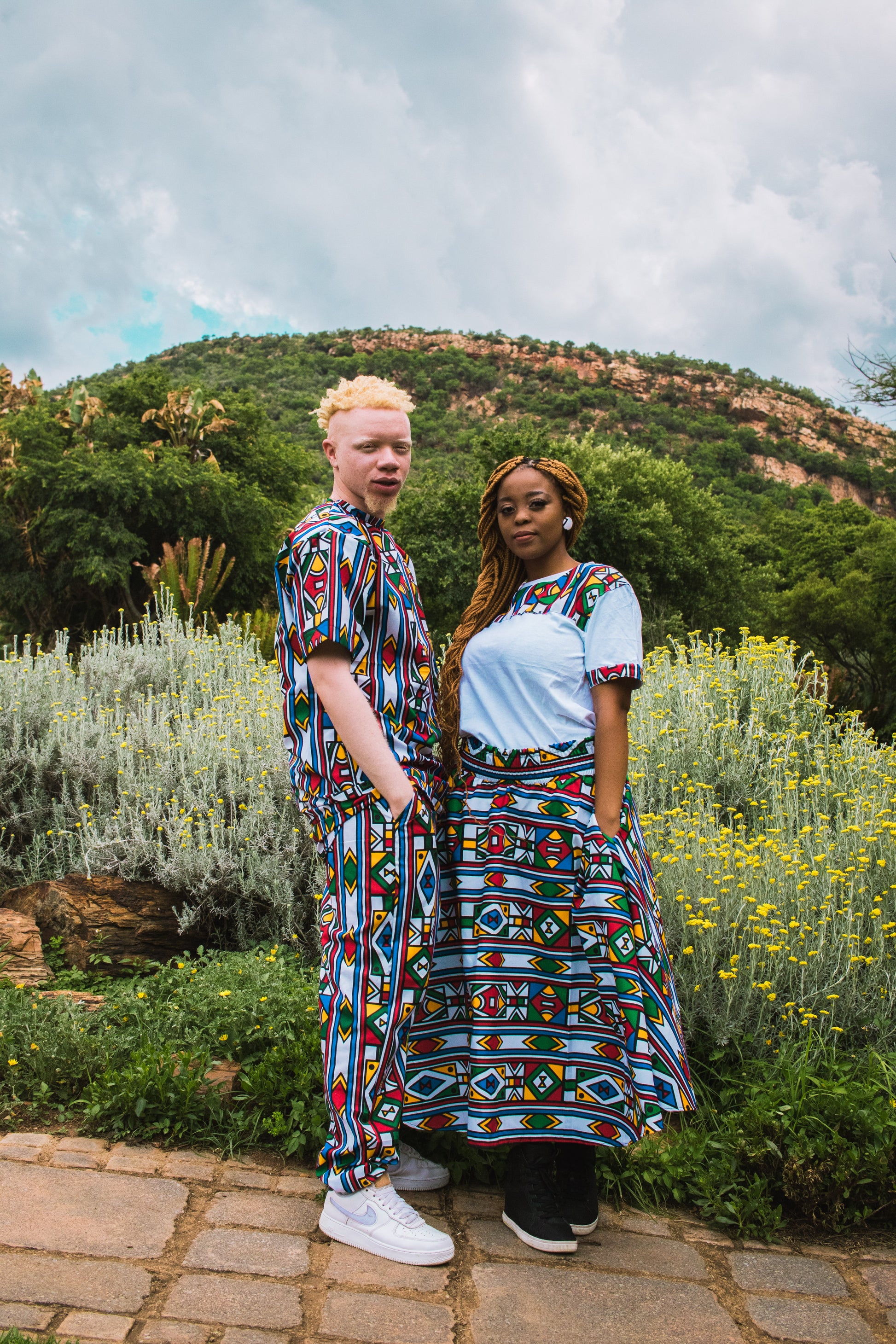 Full Ndebele Unisex African Long Shirt by Tribe Afrique Tribe Afrique