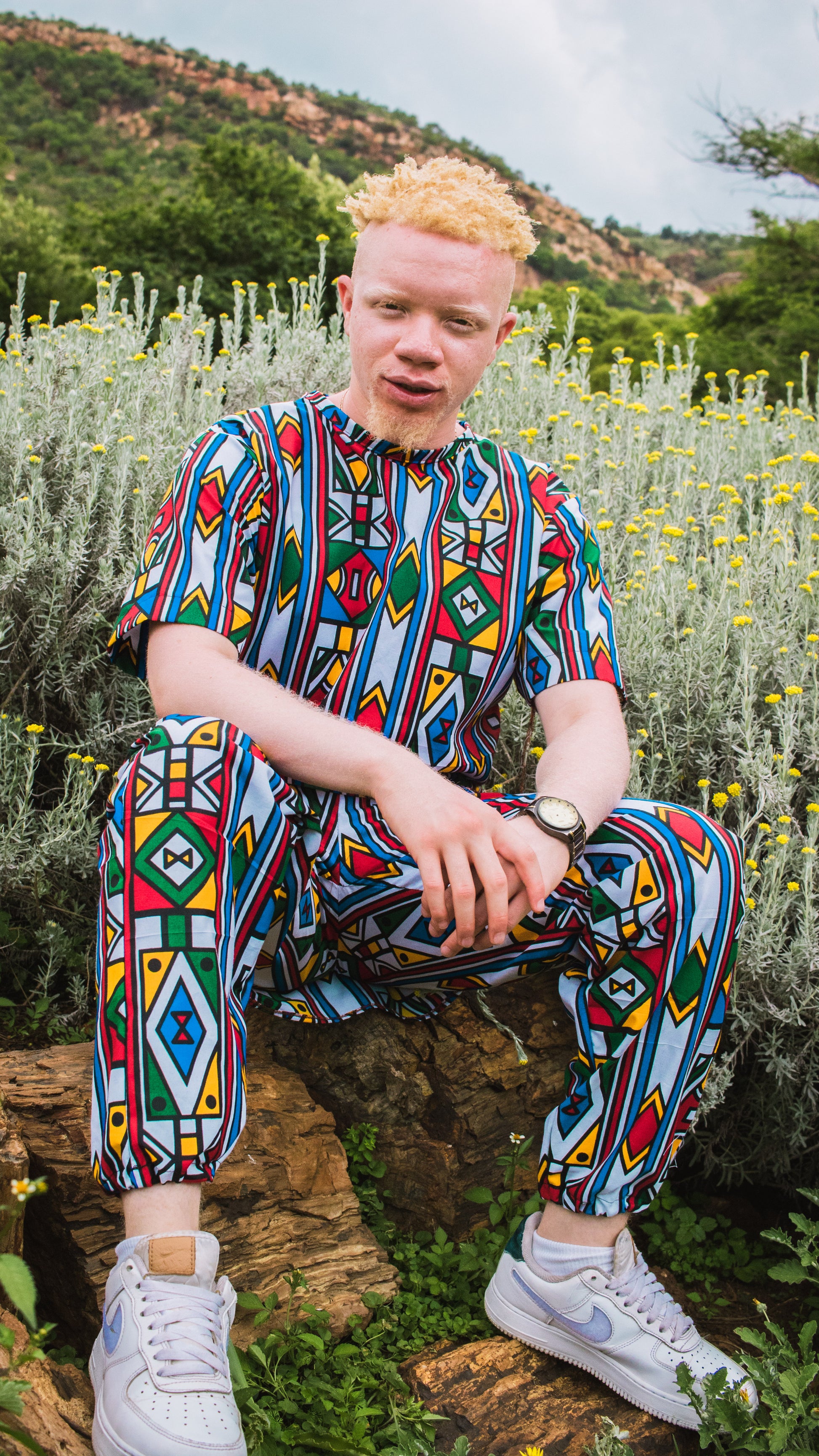 Full Ndebele Unisex African Long Shirt by Tribe Afrique Tribe Afrique