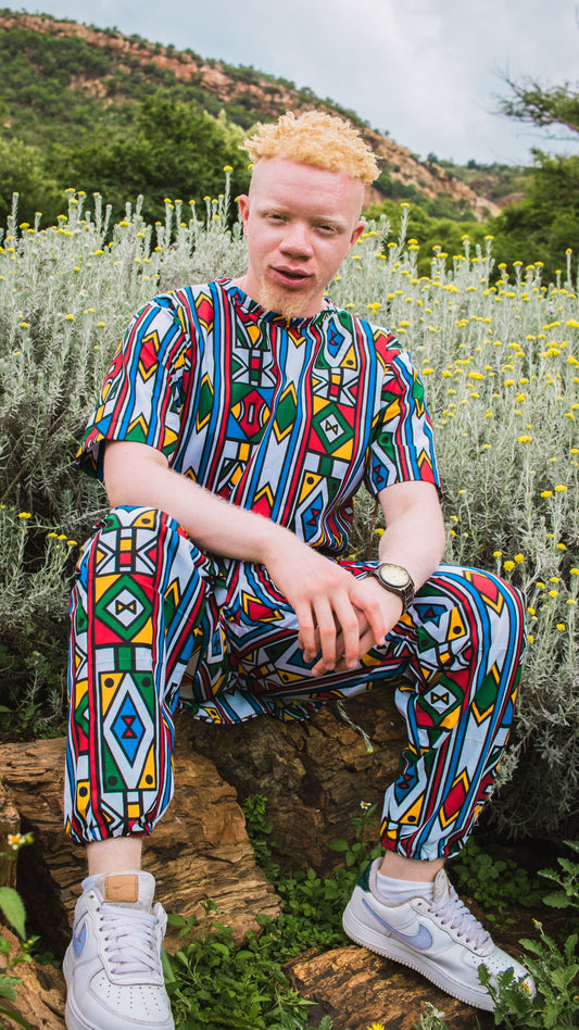 Full Ndebele Pants by Tribe Afrique (With Matching Mask) Tribe Afrique