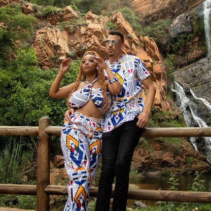 Ndebele Kese African Long Shirt by Tribe Afrique Tribe Afrique