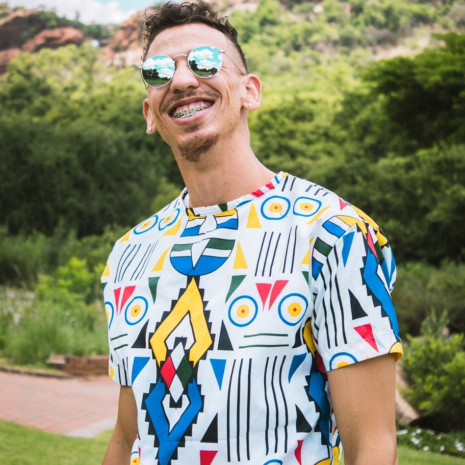 Ndebele Kese African Long Shirt by Tribe Afrique Tribe Afrique