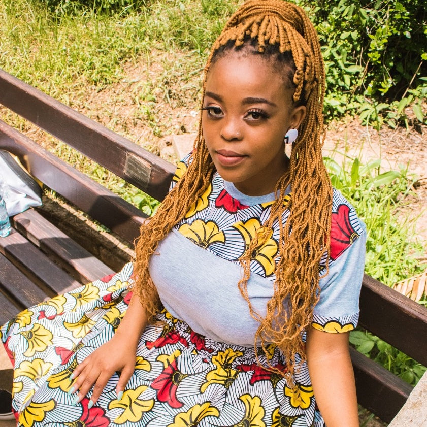 Menka Shirt by Tribe Afrique with Matching Face Mask Tribe Afrique