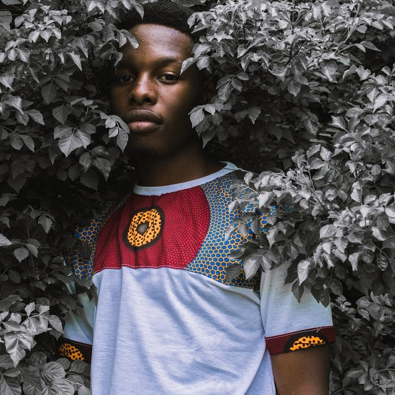 Lashibi African Jika Shirt by Tribe Afrique with Matching Mask Tribe Afrique