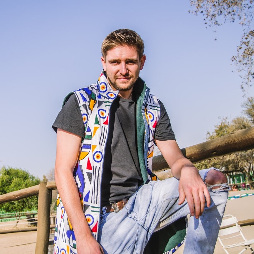 Ndebele Kess Extra Long Jacket with Removable hood and sleeves Tribe Afrique