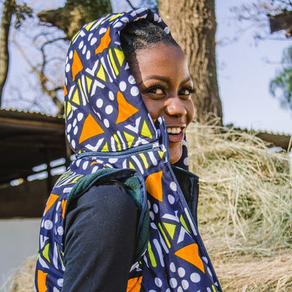 Nkonta Extra Long Jacket with Removable hood and sleeves Tribe Afrique