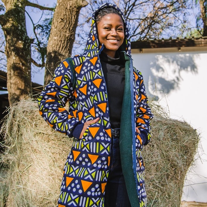 Nkonta Extra Long Jacket with Removable hood and sleeves Tribe Afrique