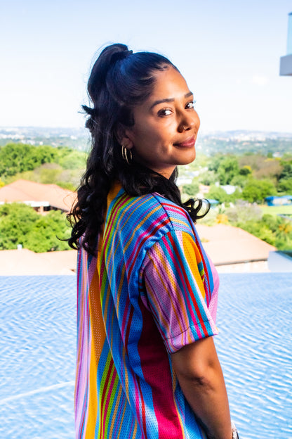 Venda Multicolours Unisex  Casual Mesh Shirt Tribe Afrique