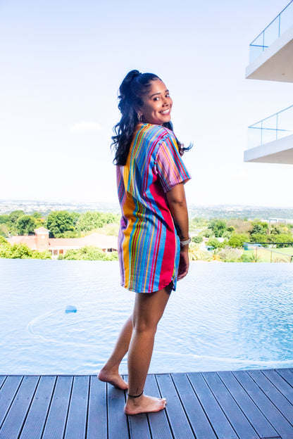 Venda Multicolours Unisex  Casual Mesh Shirt Tribe Afrique