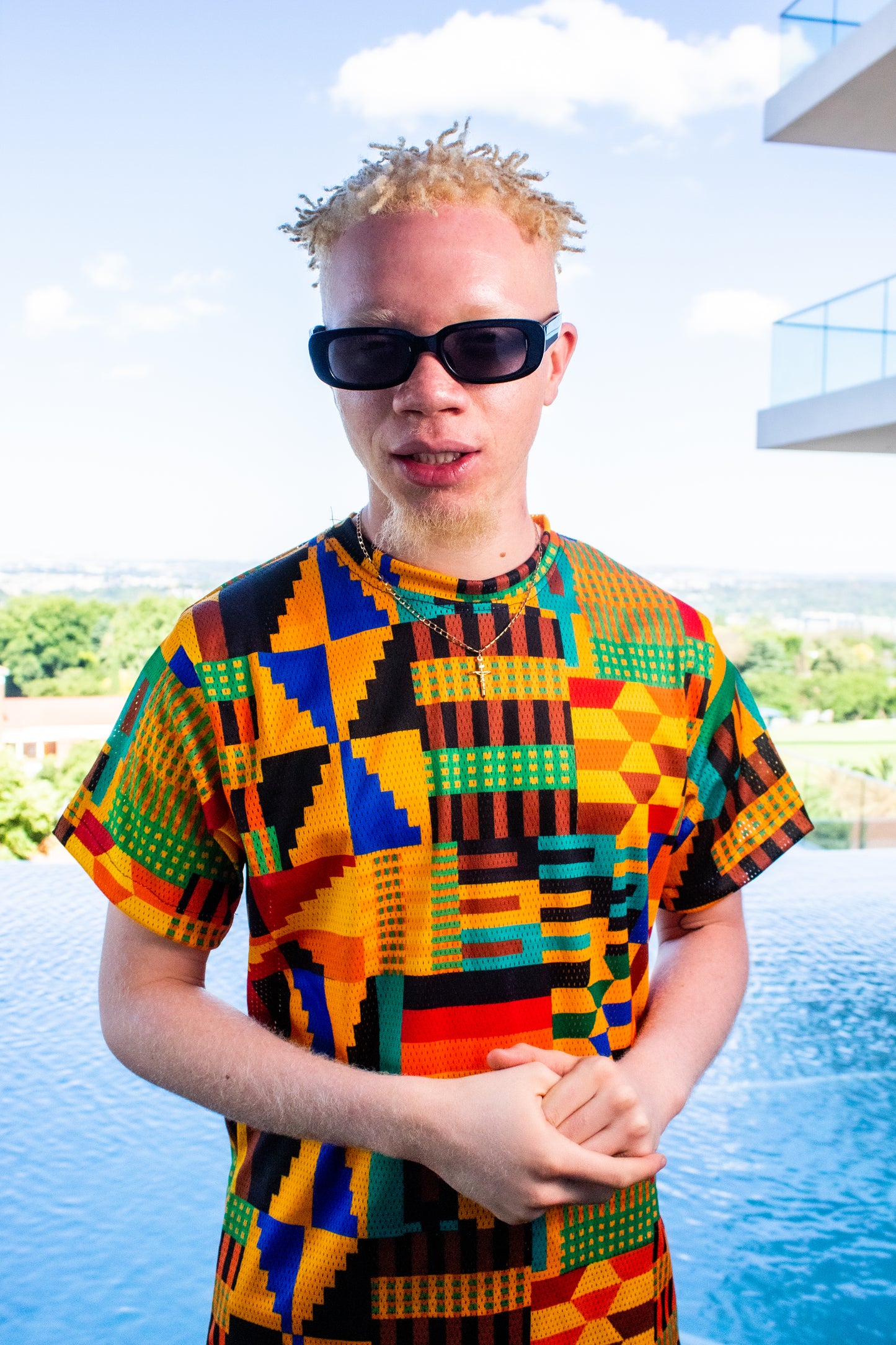Kente Unisex  Casual Mesh Shirt Tribe Afrique
