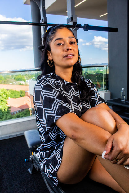 Black Xhosa Unisex  Casual Mesh Shirt Tribe Afrique