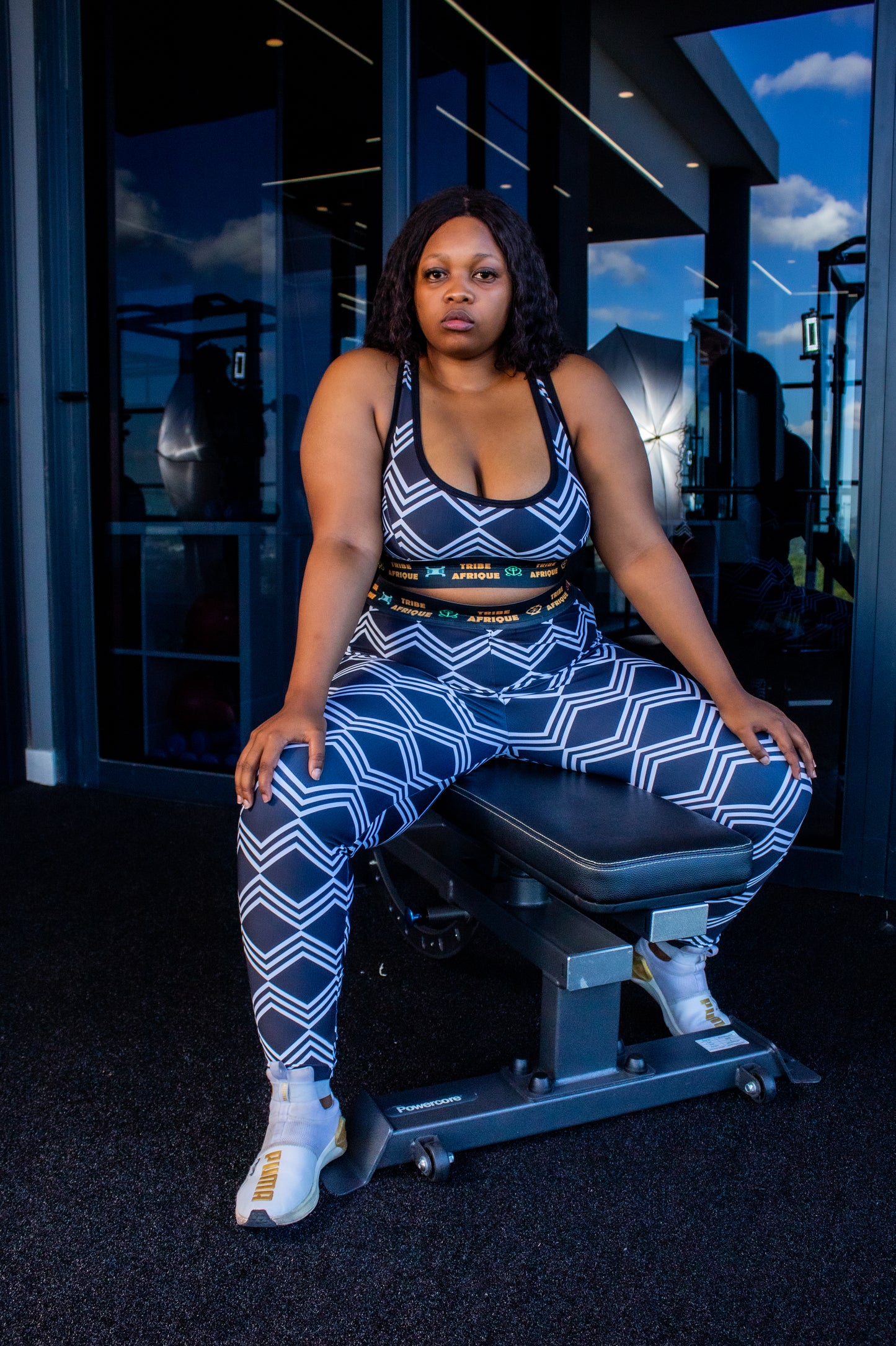 Black Xhosa Leggings / Active Wear Pants Tribe Afrique