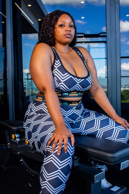 Black Xhosa Leggings / Active Wear Pants Tribe Afrique