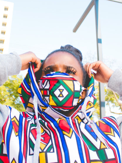 Original Ndebele African Hoodie by Tribe Afrique Tribe Afrique
