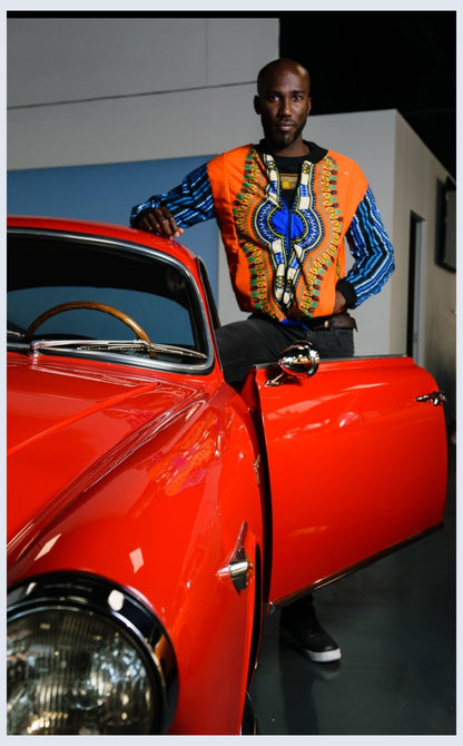 Orange Dashiki African Bomber Jackets Tribe Afrique