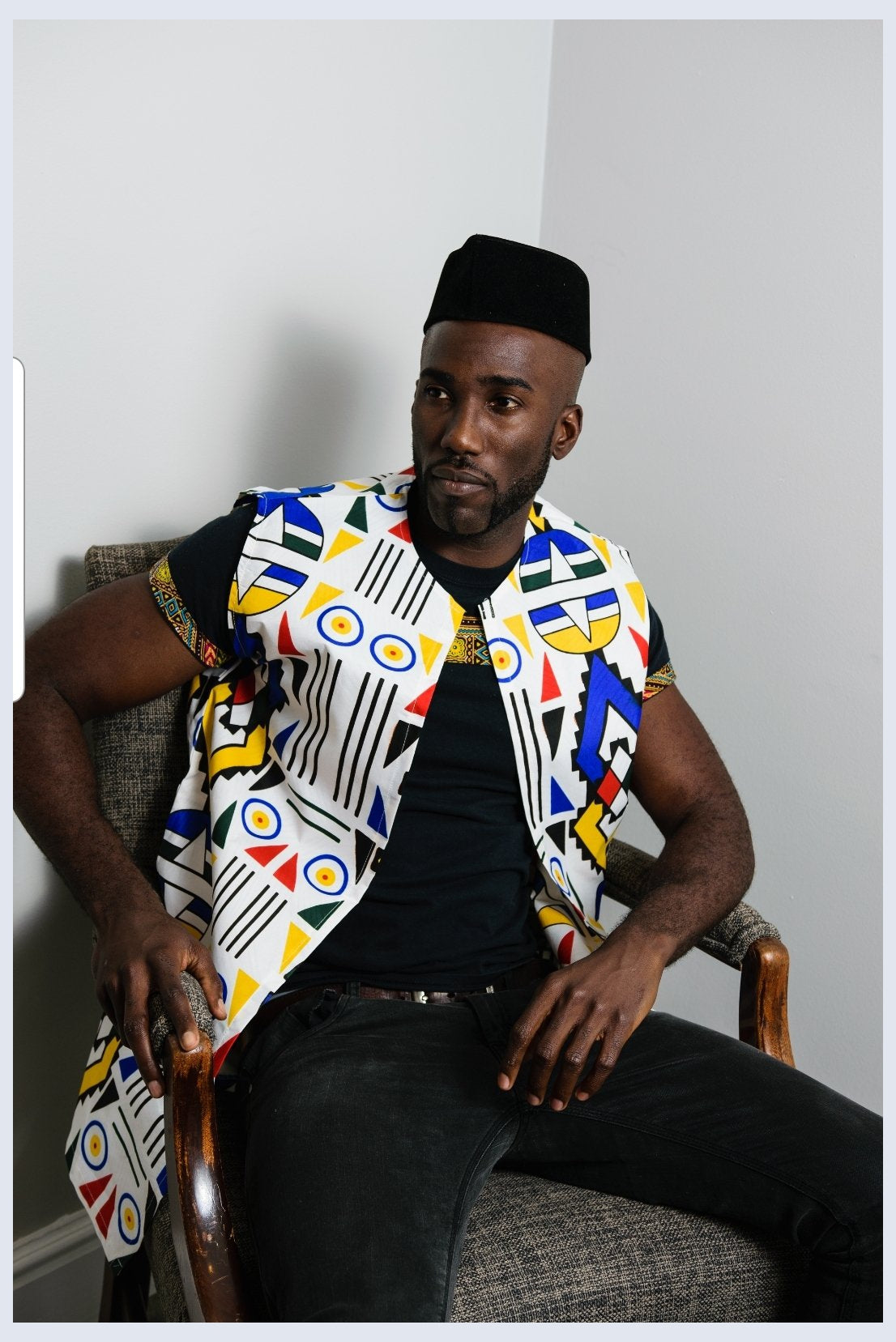 Ndebele Kese Overcoat by Tribe Afrique. Tribe Afrique