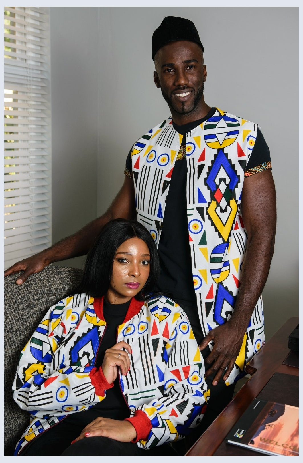 Ndebele Kese Overcoat by Tribe Afrique. Tribe Afrique