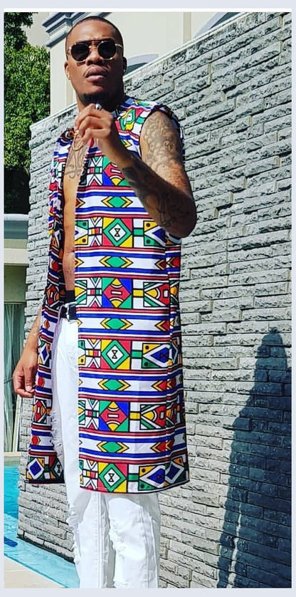 Ndebele Overcoat by Tribe Afrique. Tribe Afrique