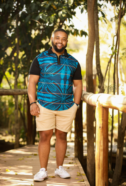 Blue Sotho Golf Shirt Tribe Afrique