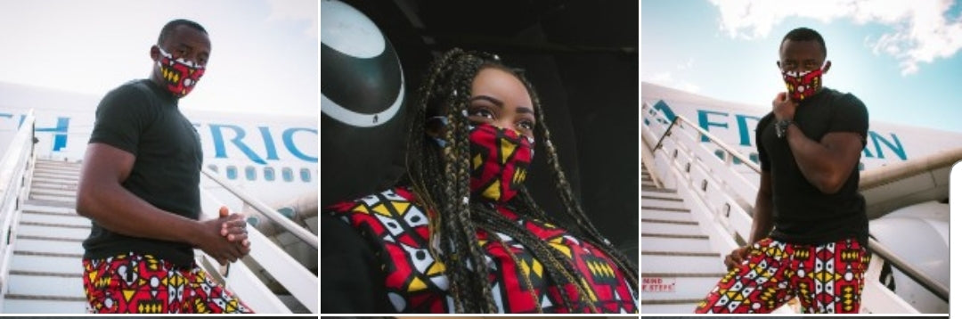 Full Black Ogya Hoodie with 3-Ply Mask Tribe Afrique