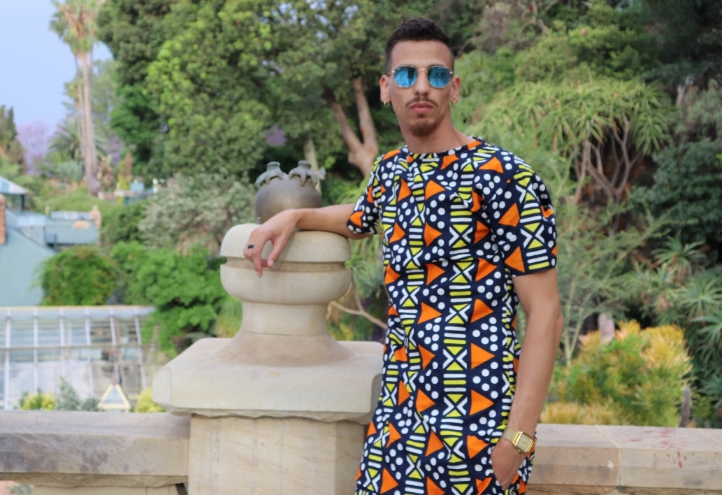 Nkonta Unisex African Long Shirt by Tribe Afrique Tribe Afrique