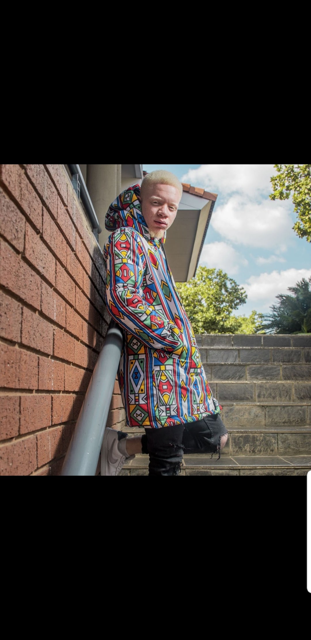 Full Ndebele Extra Long Jacket with Removable hood Tribe Afrique