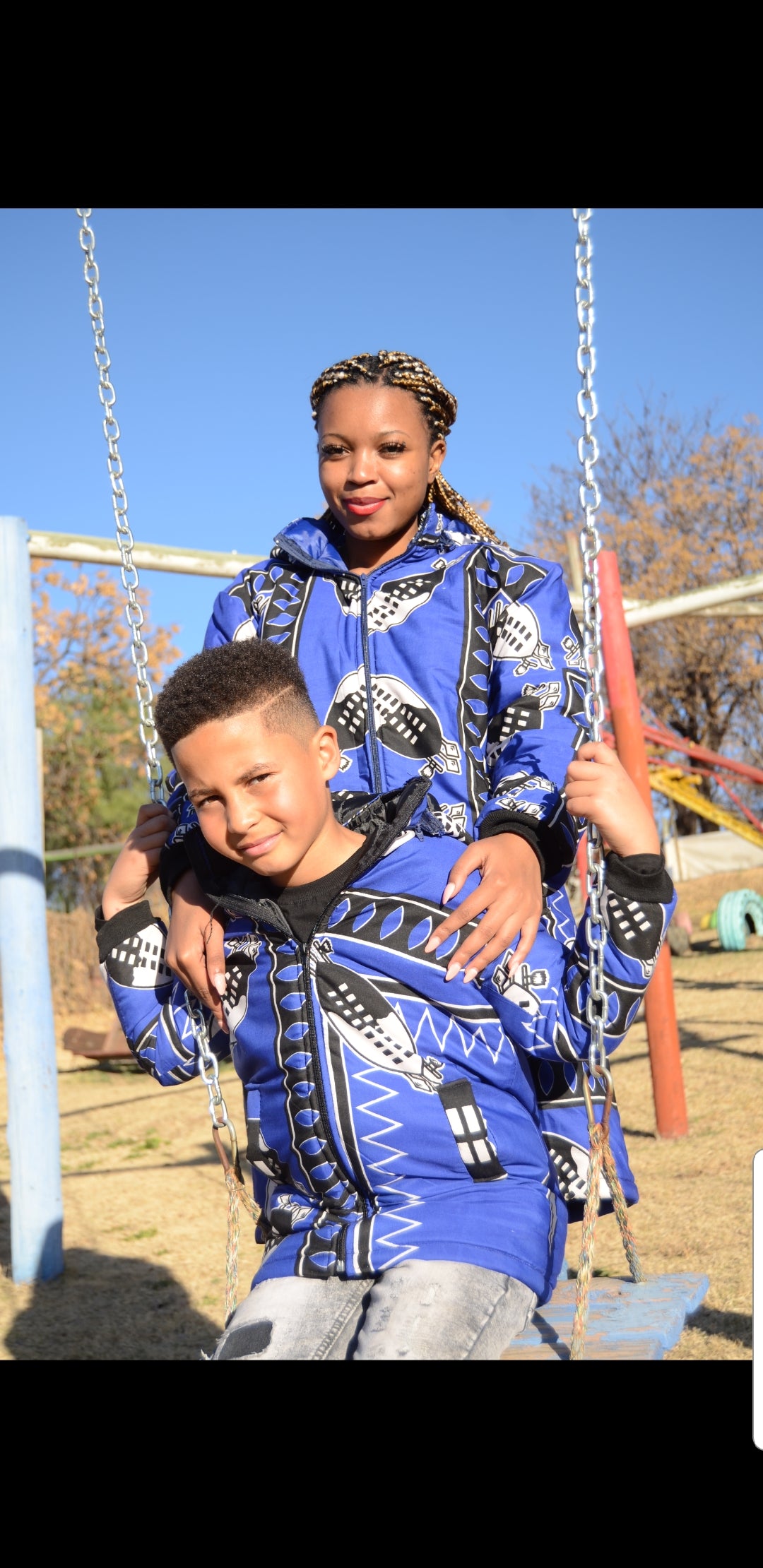 Kids Swati African Jacket with removable hood Tribe Afrique