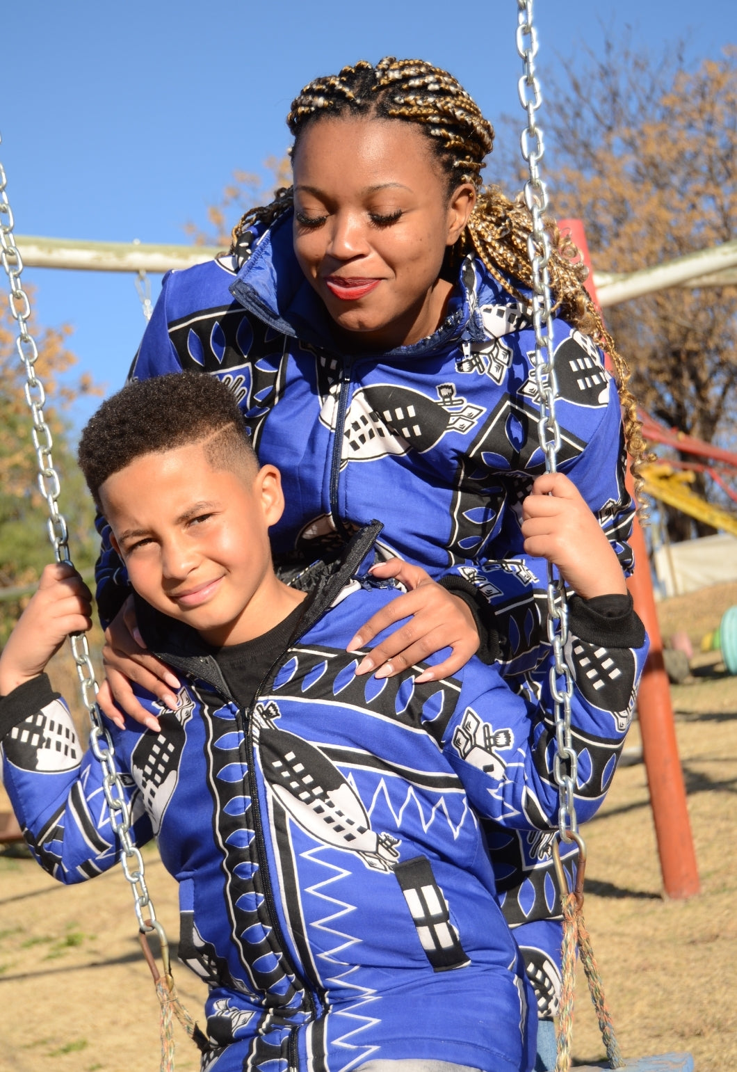 Kids Swati African Jacket with removable hood Tribe Afrique