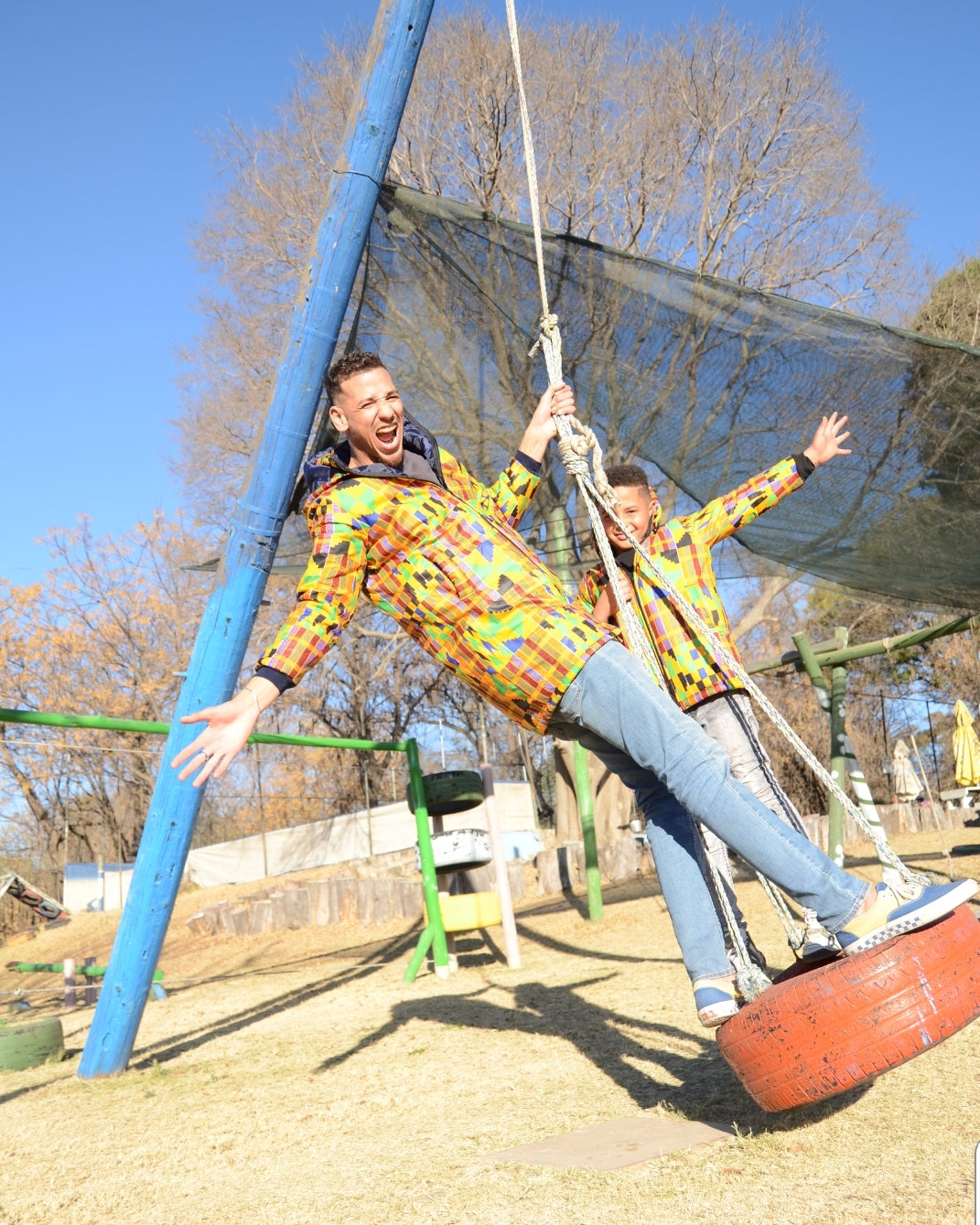 Kente Kids African Jacket with removable hood Tribe Afrique