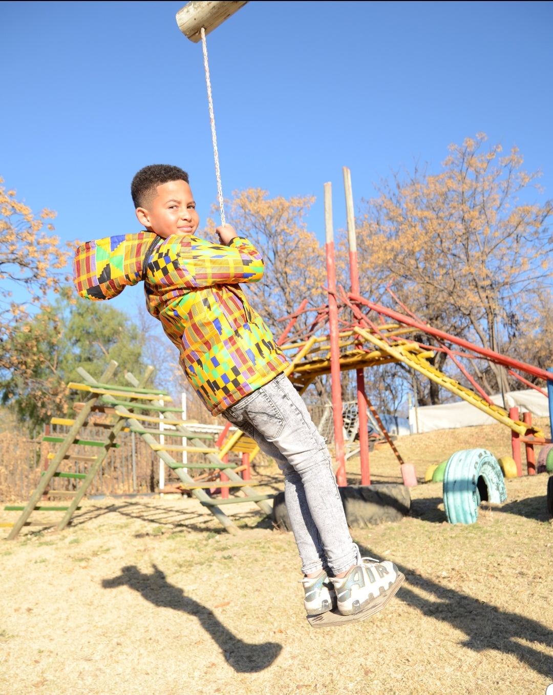 Kente Kids African Jacket with removable hood Tribe Afrique