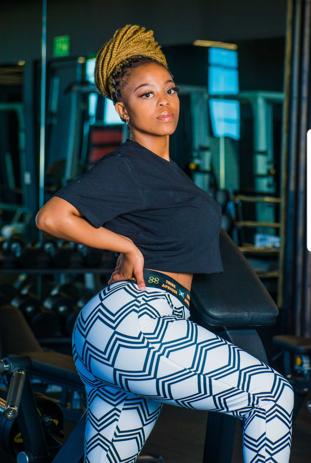 White Xhosa Leggings / Active Wear Pants Tribe Afrique