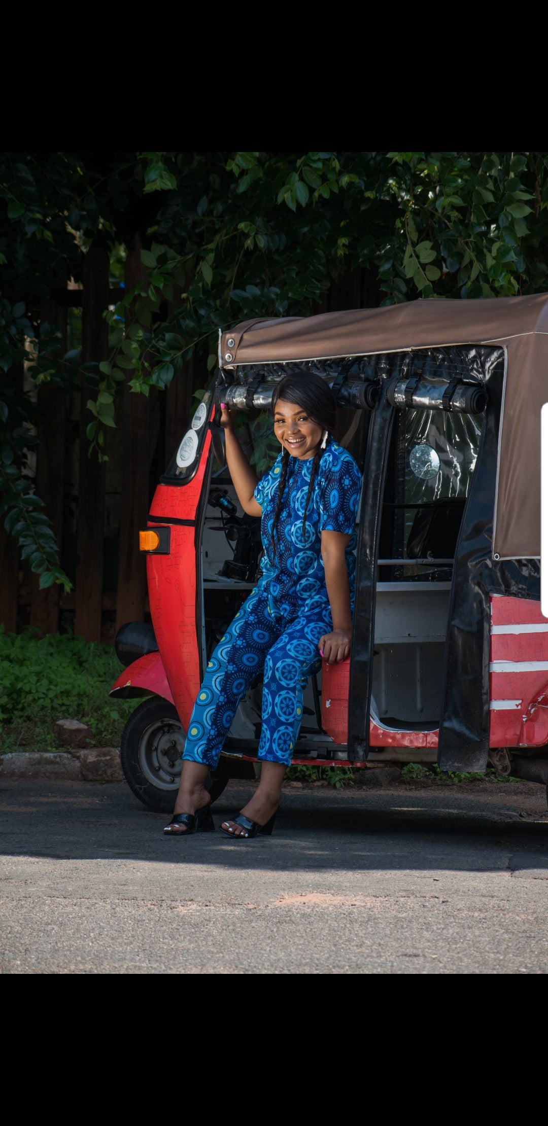 Blue Shweshwe Mesh Pants by Tribe Afrique - Detachable Tribe Afrique