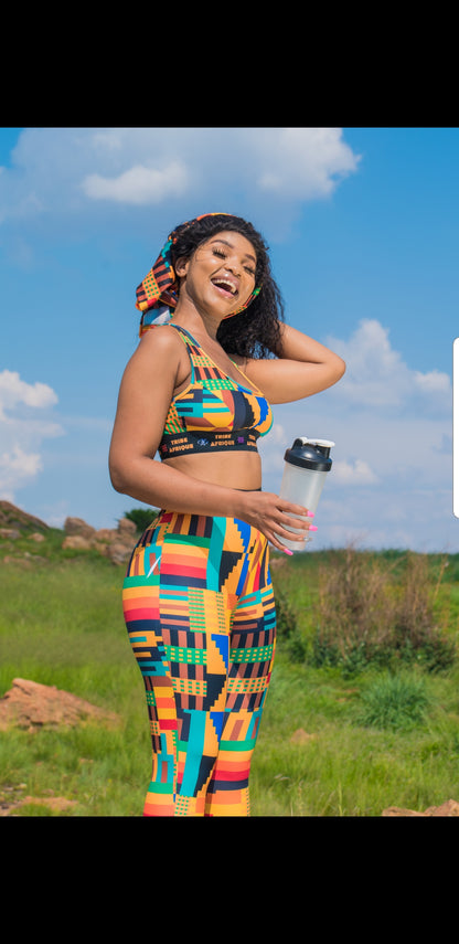 Kente Leggings / Active Wear Pants Tribe Afrique