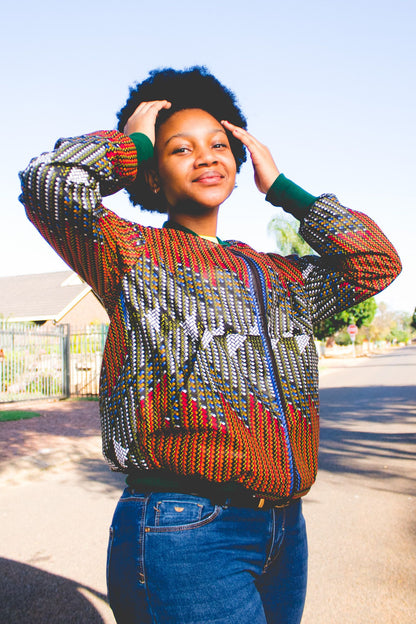 Lindo African Bomber Jackets with Mask Tribe Afrique