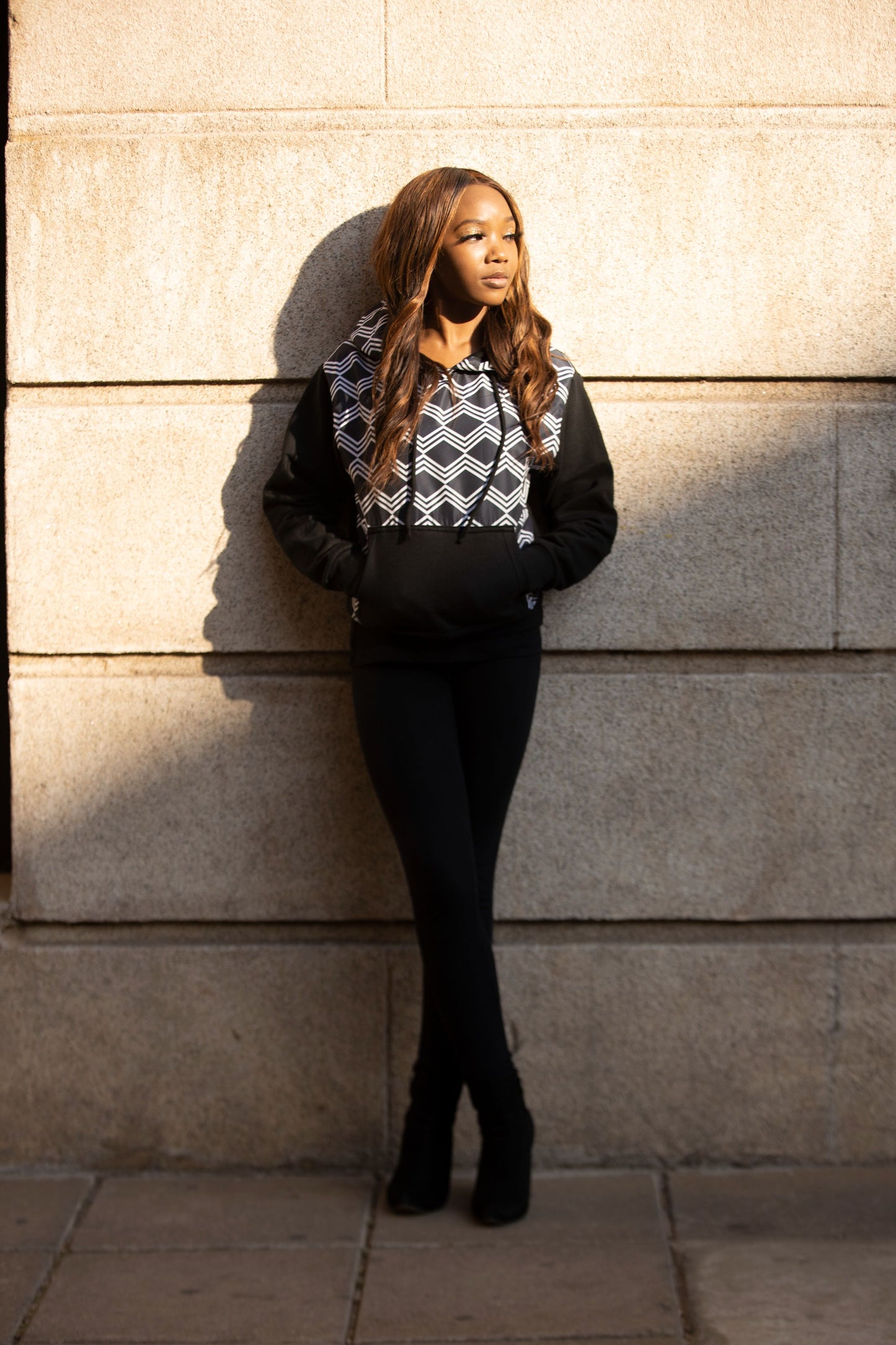 Xhosa Black and White Hoodie Tribe Afrique