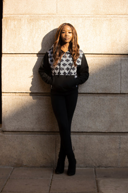 Xhosa Black and White Hoodie Tribe Afrique