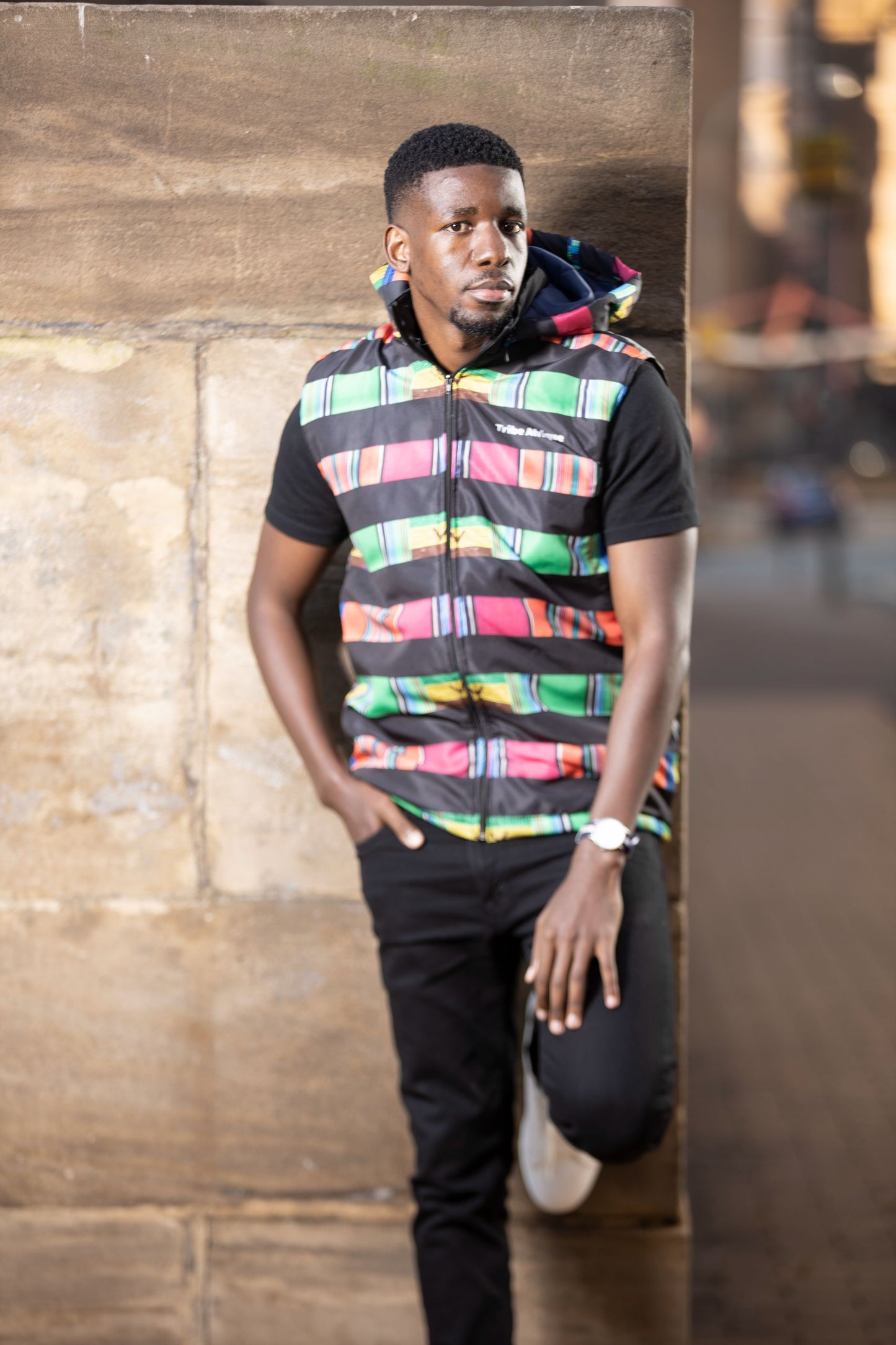 Sleeveless Venda Jacket with Removable hood Tribe Afrique