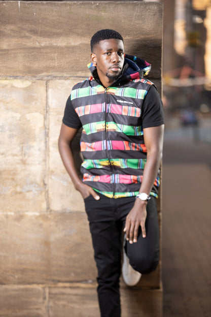 Sleeveless Venda Jacket with Removable hood Tribe Afrique