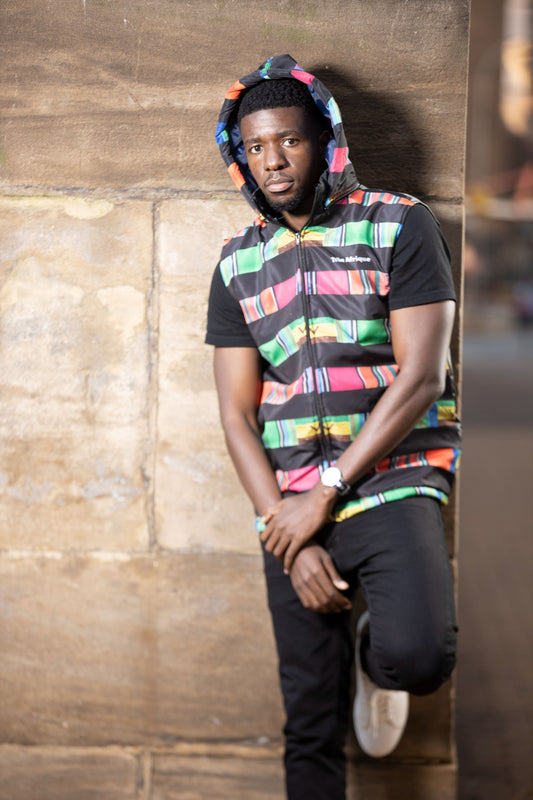 Sleeveless Venda Jacket with Removable hood Tribe Afrique
