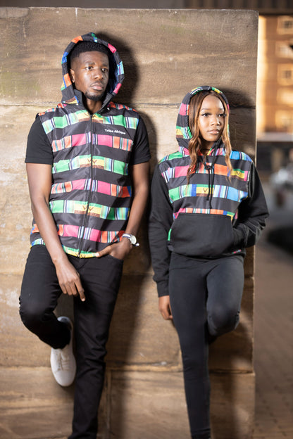Sleeveless Venda Jacket with Removable hood Tribe Afrique