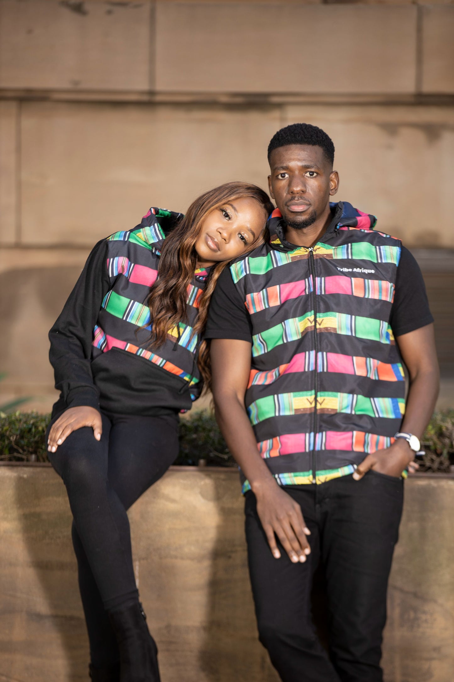 Sleeveless Venda Jacket with Removable hood Tribe Afrique