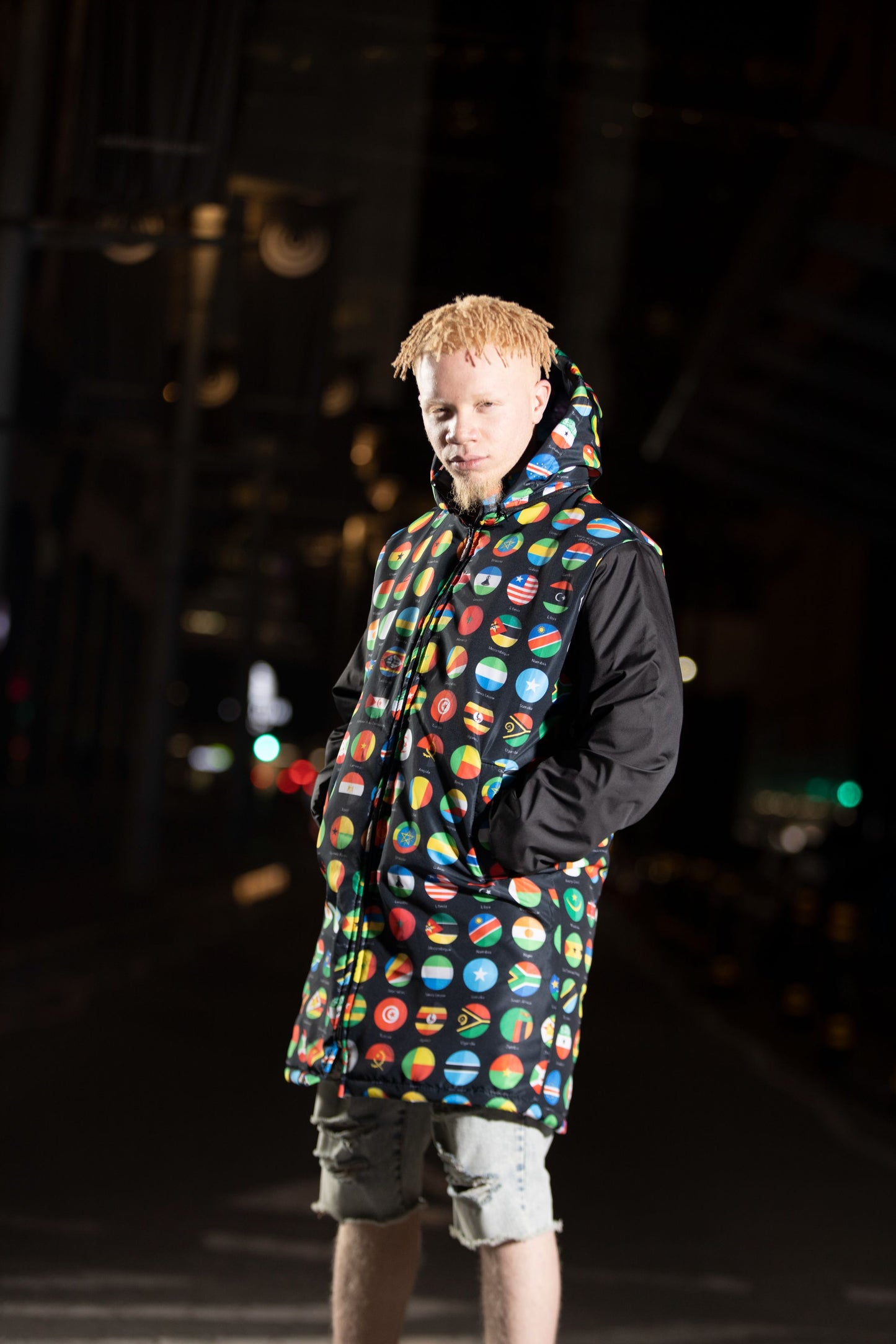 All African Flags Jacket with Removable hood Tribe Afrique