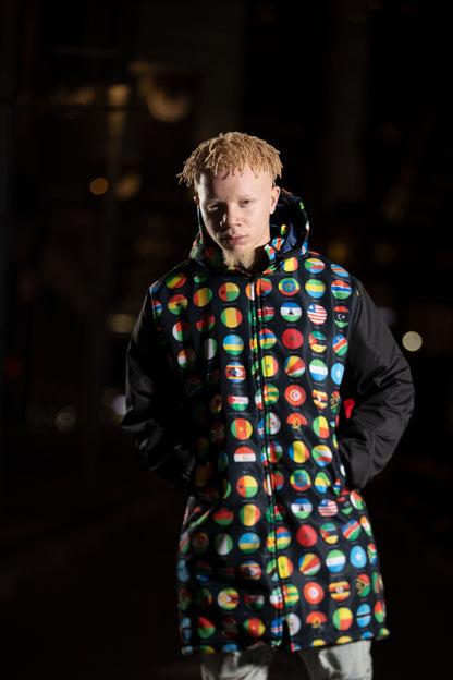 All African Flags Jacket with Removable hood Tribe Afrique