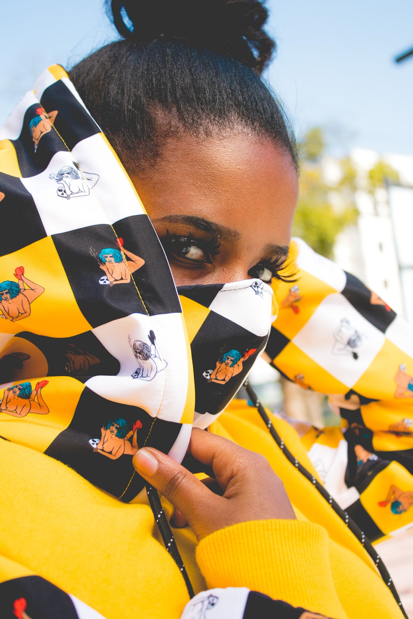 Yellow Woza Moonchild Hoodie by Tribe Afrique. Tribe Afrique