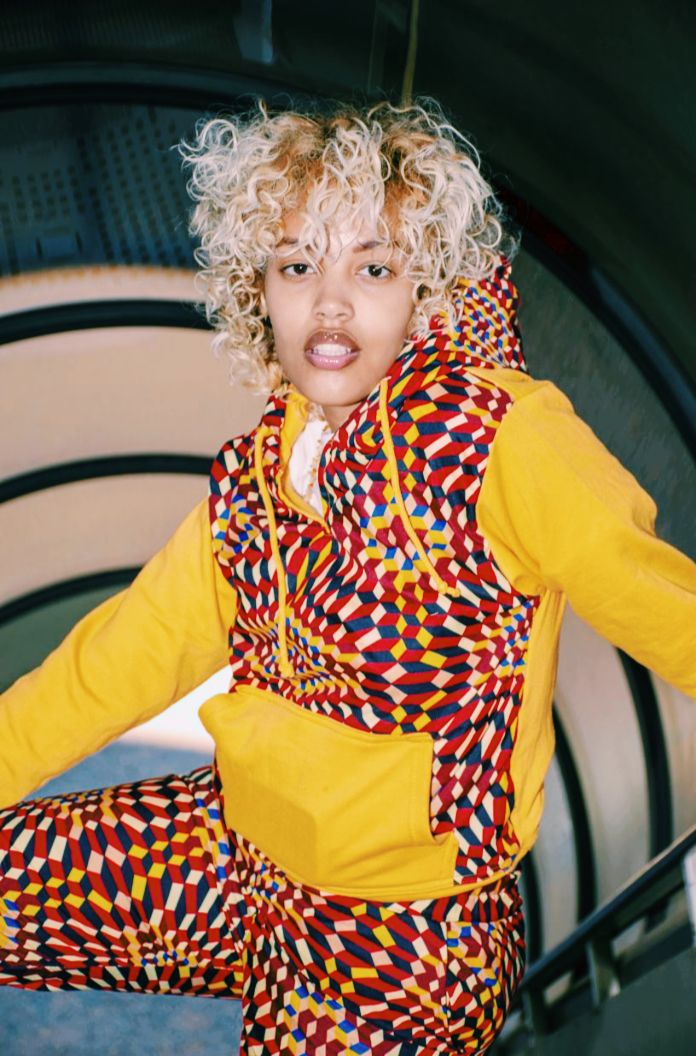 Lethu Yellow African Hoodie with 3-Ply Mask Tribe Afrique