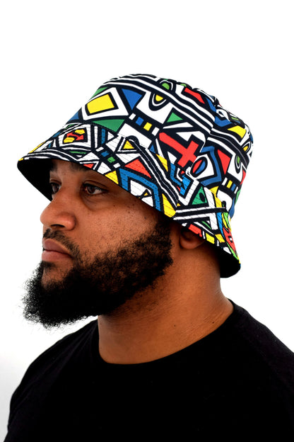 Ndebele Reloaded Bucket Hats by Tribe Afrique Tribe Afrique