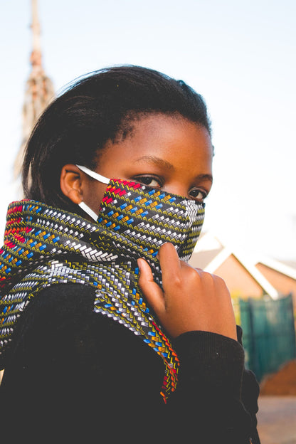 Lindo Hoodie by Tribe Afrique with matching 3-ply mask Tribe Afrique
